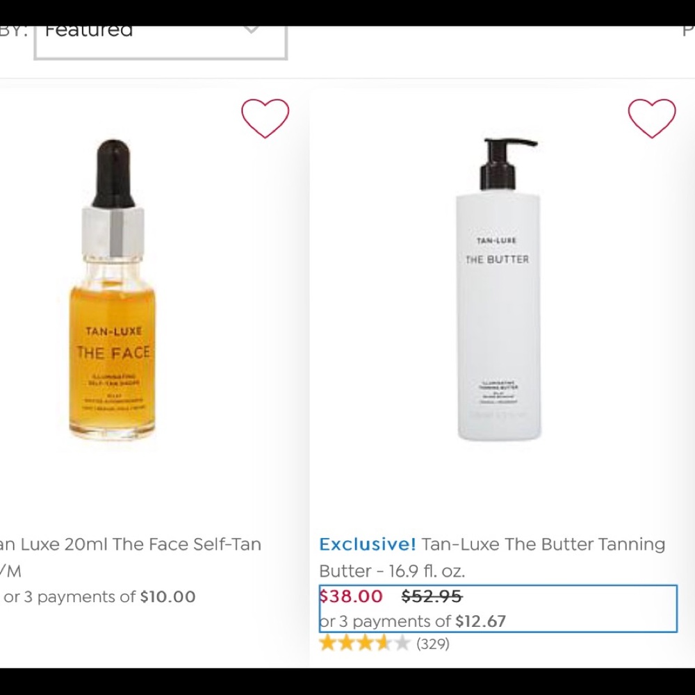Tan-Luxe The Butter Tanning Butter - 16.9 fl. oz. And face facial drops